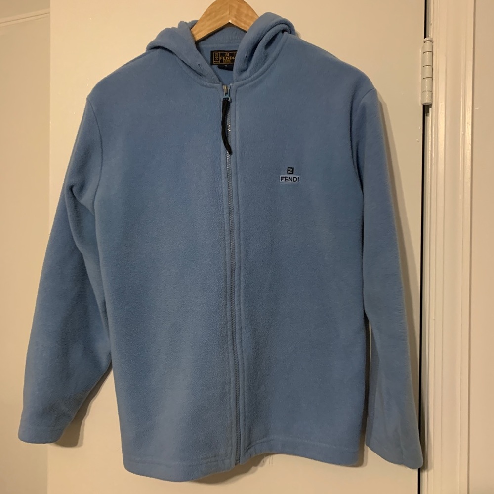 Vintage blue womens fendi hoodie XL